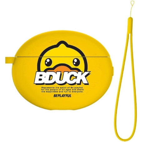 Housse Duck Jaune pour HUAWEI FreeBuds 4i avec Sangle