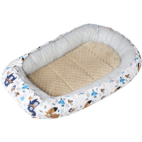 Réducteur de Lit Bébé Cocon 100% Coton Minky - Animals Boho
