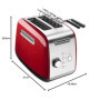 Grille-Pain Compact KitchenAid 2 Tranches Rouge Empire