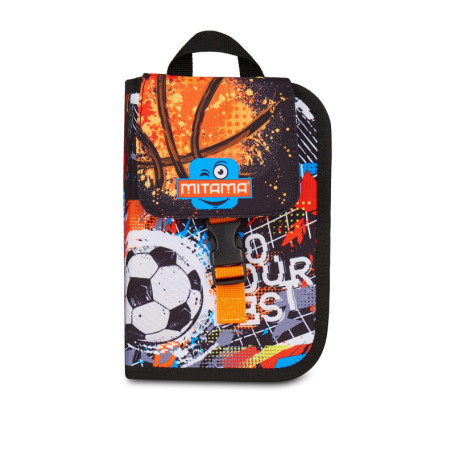 Trousse Scolaire Mitama 4 Zip Noir - Porte-Crayon Triple Compartiment