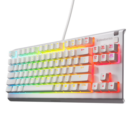Clavier Gaming SteelSeries Apex 3 TKL Blanc - Compact et Résistant