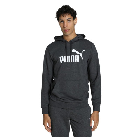 Sweat à Capuche PUMA ESS No. 1 Logo pour Homme - Gris Foncé
