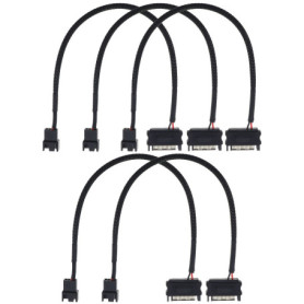 Adaptateur Câble SATA 15 Broches vers Ventilateurs 3/4 Broches - 30 cm