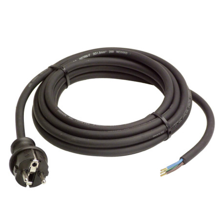 Cordon de Raccordement Caoutchouc H07RNF 15m - Résistant à l'Eau IP44