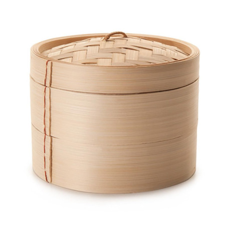 Cuiseur Vapeur en Bambou IBILI 26 cm avec 2 Paniers Superposés