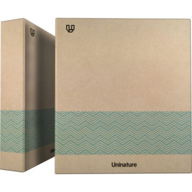 Classeur A4 en Kraft Recyclé Unipapel - 4 Anneaux Mixtes Bleu
