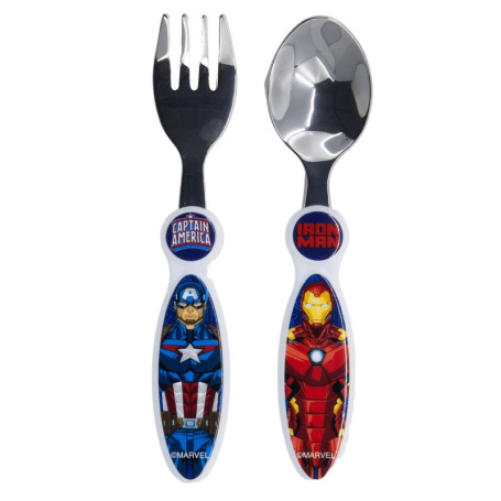 Set de Couverts en Acier Inoxydable pour Enfants - Avengers