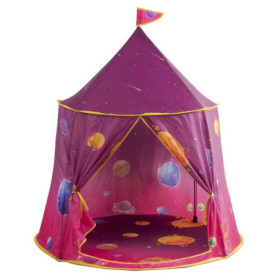 Bakaji Tente Maison de Jeu pour Enfants - Cabane Rose avec Porte et Fenêtres