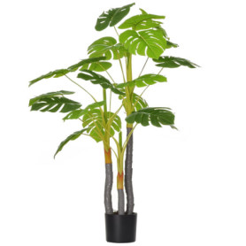 Plante Artificielle Monstera 1,2 m avec Pot - Réalisme Étonnant