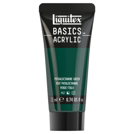 Peinture Acrylique Liquitex Basics 22 ml - Vert Phtalocyanine