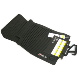 Tapis de Sol Avant Audi RS5 en Caoutchouc Noir - Toutes Saisons