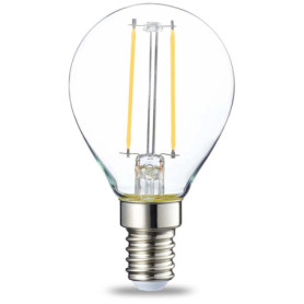 Lot de 6 Ampoules LED Rondes E14 2W Blanc Chaud - Amazon Basics