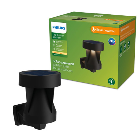 Applique Solaire Philips Avery pour Extérieur - Éclairage LED Noir 2700K
