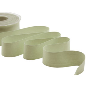 Ruban Décoratif en Polycoton Furlanis - Vert Sauge, 35 mm x 25 m pour Emballages et Faveurs