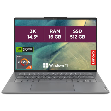 Lenovo Yoga Slim 7 ProX 14.5" - Ordinateur Portable 3K avec Ryzen 7 et RTX 3050