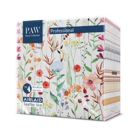 Serviettes en Papier Airlaid Fleurs Aquarelles - 50 Pièces pour Événements Festifs