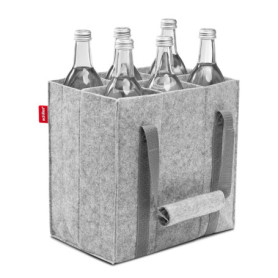 Sac à Bouteilles Achille en Feutre Recyclé - 6 Compartiments pour Bouteilles de 1,5 L