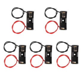 HALJIA Lot de 5 Boîtes de Rangement pour Batteries 12V A23 avec Pinces à Ressort