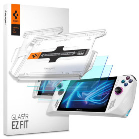 Spigen Glas.tR EZ Fit - Verre Trempé pour ASUS ROG Ally 2023, 2 Pièces, Installation Facile