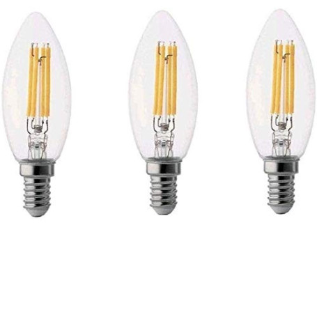 Kit de 3 Ampoules LED Dimmables Iba E14 pour Lampe Kartell Bourgie - Lumière Chaude 2700K