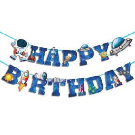 Guirlande Anniversaire Astronautes Happy Birthday DIWULI