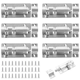 Kit de 6 Serrures de Porte en Inox avec Accessoires - Sécurité Optimale