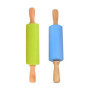 CENPEK Lot de 2 Mini Rouleaux à Pâtisserie pour Enfants - Silicone Antiadhésif