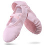 Ballerines en Cuir Rose pour Danse et Yoga - Chaussures Confortables