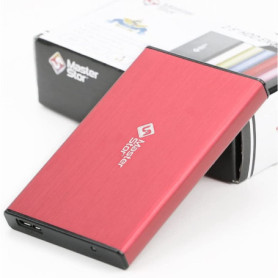 Disque Dur Externe Portable 750 Go USB 3.0 - Rouge