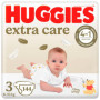 Couches Huggies Extra Care Taille 3 - Protection Douce et Absorbante pour Bébé - 144 Pcs