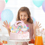 HOVIBU Décorations de Gâteaux Licorne, 20 Pièces, Arcs-en-Ciel et Ballons, Adaptées aux Anniversaires Fille