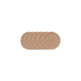 Lot de 6 sets de table ronds en jute fait main - 15 cm