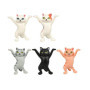 Lot de 5 Porte-Stylos Chats Dansants - Supports Mignons pour Bureau et Décoration