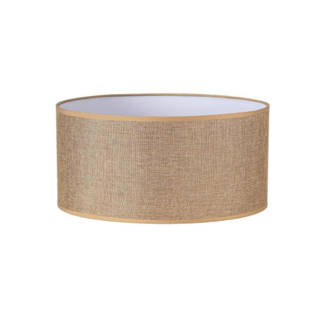 Abat-jour cylindrique en jute marron pour luminaires rustiques