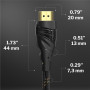 KabelDirekt – Câble HDMI 8K/4K – 2m – 8K@60Hz (cuivre supplémentaire pour Ultra HD rapide, gaine en nylon, 4K@120Hz/8K@60Hz – HD
