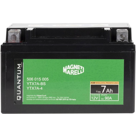 Batterie AGM 7Ah 12V pour Moto et Scooter - Quantum Energy