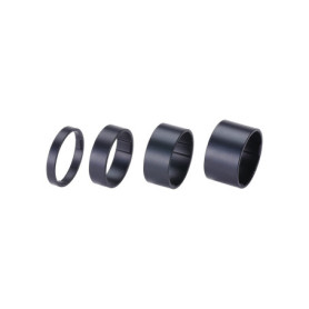 Entretoises en Aluminium Lightspace pour Vélo - Lot de 4 Noir Mat