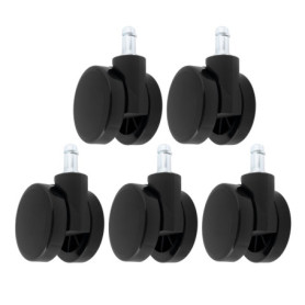 Lot de 5 roulettes souples pour chaises Herman Miller et compatibles