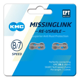 KMC Giunto Argent 7-8v 3/32 EPT pour Transmission Cinétique