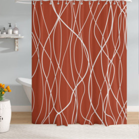 Rideau de Douche Rouge en Tissu Polyester - Imperméable et Anti-Moisissure 22,24 €
