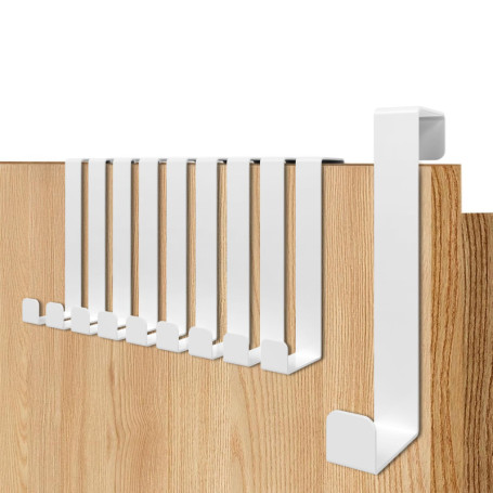 Menz Porte-manteau Blanc pour Porte - Set de 10 Crochets Réglables et Amovibles 80,11 €