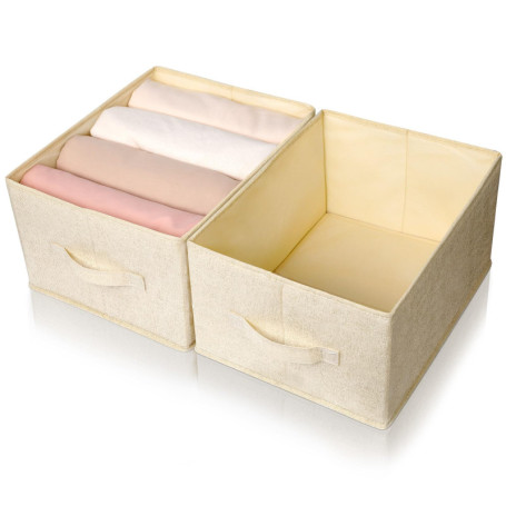 Cozary Organisateur de Tiroir Pliable - 2 Pièces Beige pour Vêtements 57,17 €