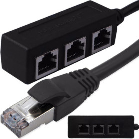 Répartiteur Ethernet Gigabit 1 à 3 RJ45 - 1000 Mbps - Noir 7,32 €