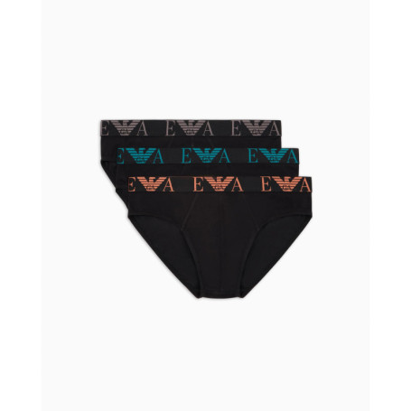Lot de 3 slips Emporio Armani en noir pour homme