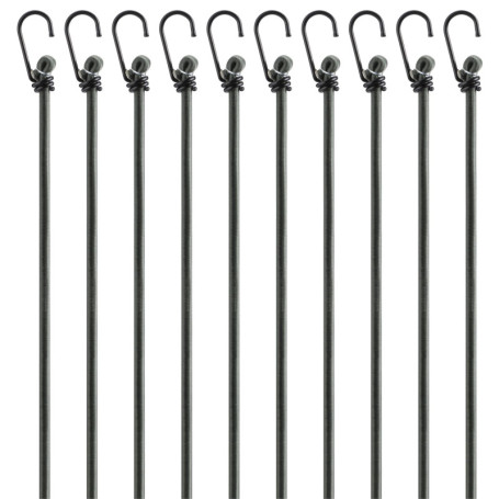 Cordon Élastique PRETEX avec Crochets - Lot de 24 Tendeurs pour Camping et Déménagement