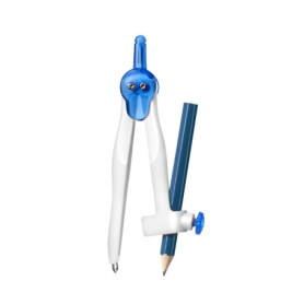 Compas Bicolore WONDAY avec Crayon en Plastique pour Écoliers et Dessin Technique