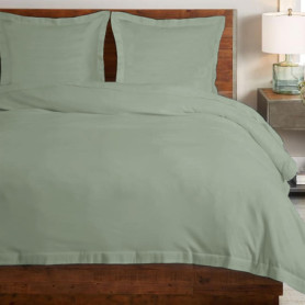 Ensemble de Housses de Couette Pizuna 220x260 cm Écume de Mer en Coton 400 Fils