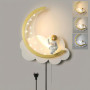 Applique Murale LED Nuage Dimmable pour Enfants - Lampe de Chevet Astronaute