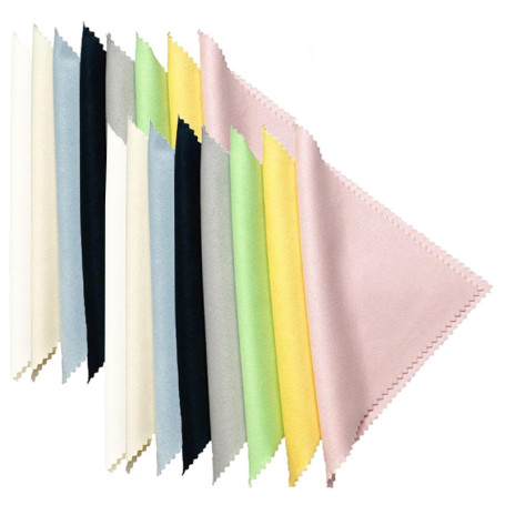 JDXun 16 Chiffons Microfibre Colorés pour Lunettes et Écrans - 15x15cm