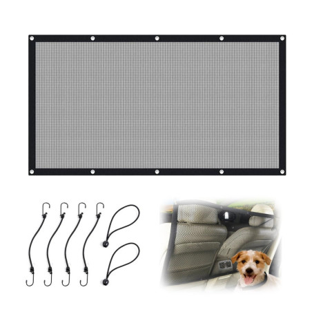 Filet de Séparation pour Chien - 115 x 62 cm avec Corde et Crochets